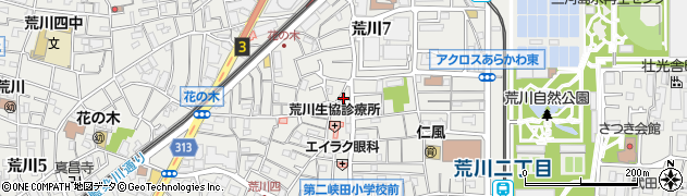 東京都荒川区荒川4丁目56-2周辺の地図