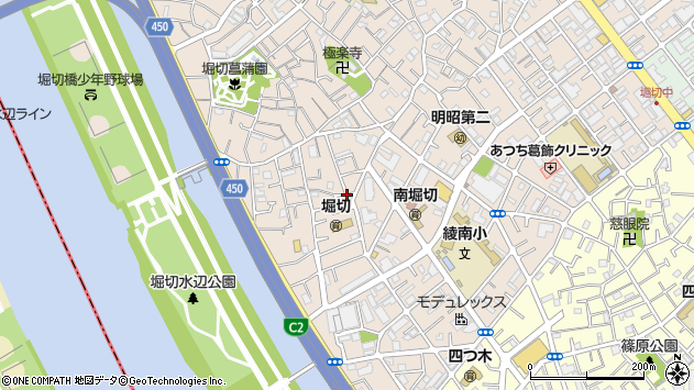 〒124-0006 東京都葛飾区堀切の地図