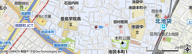 東京都豊島区池袋本町2丁目14周辺の地図