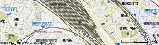 北区　新田端大橋中央自転車駐車場周辺の地図
