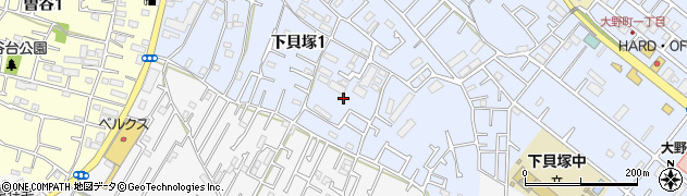 千葉県市川市下貝塚1丁目7周辺の地図