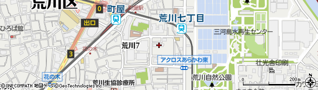 都営荒川七丁目仲道アパート周辺の地図