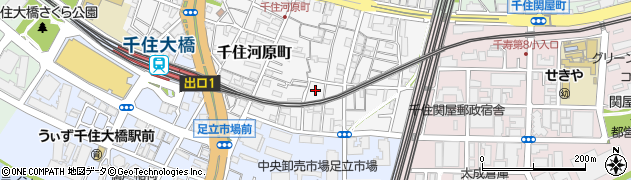 東京都足立区千住河原町31周辺の地図