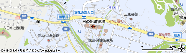 東京都日の出町（西多摩郡）周辺の地図
