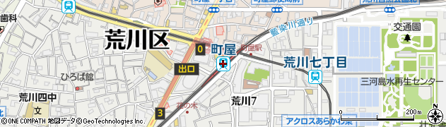 東京都荒川区周辺の地図