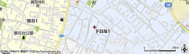 千葉県市川市下貝塚1丁目周辺の地図