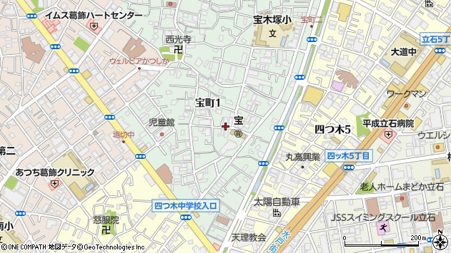 〒124-0005 東京都葛飾区宝町の地図
