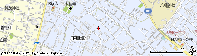 千葉県市川市下貝塚1丁目5周辺の地図