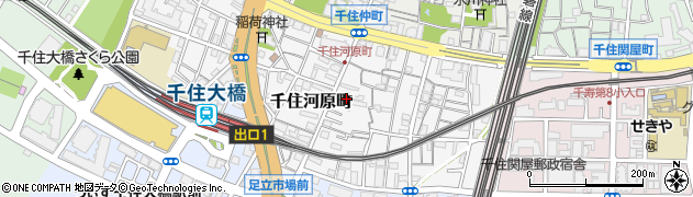 東京都足立区千住河原町27周辺の地図