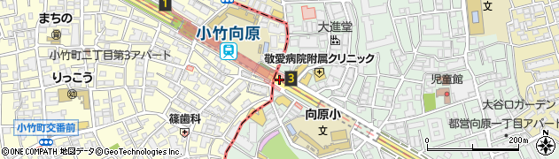 小竹向原駅前周辺の地図
