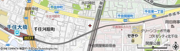 東京都足立区千住河原町38周辺の地図