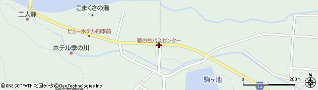 菅の台バスセンター周辺の地図