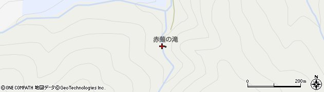 赤薙の滝周辺の地図