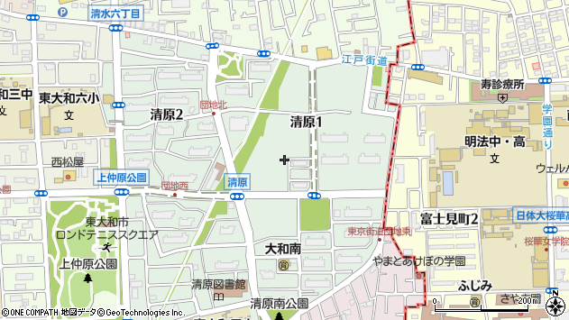 〒207-0011 東京都東大和市清原の地図