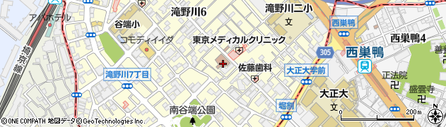東京都北区滝野川6丁目13周辺の地図