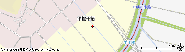 千葉県印西市平賀干拓周辺の地図