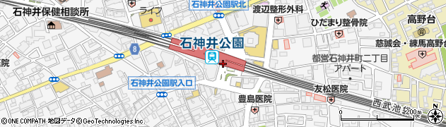 石神井公園駅周辺の地図