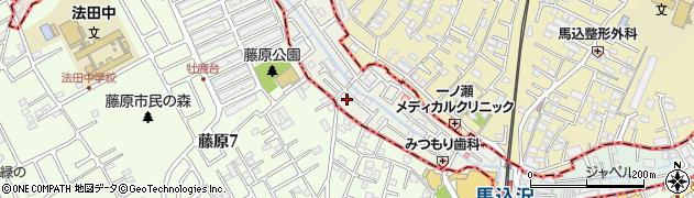 千葉県鎌ケ谷市馬込沢周辺の地図