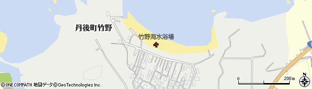 竹野海水浴場周辺の地図