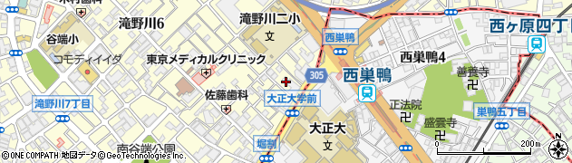 東京都北区滝野川6丁目3周辺の地図