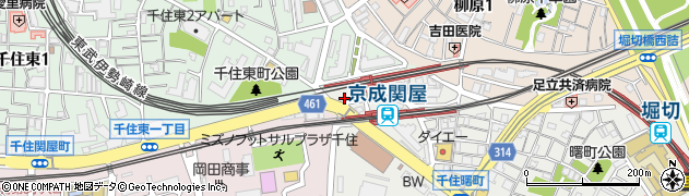 東京都足立区千住曙町1周辺の地図