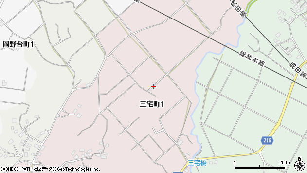 〒288-0845 千葉県銚子市三宅町の地図