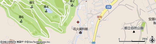 東京都あきる野市草花周辺の地図