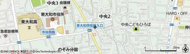 東京都東大和市中央周辺の地図