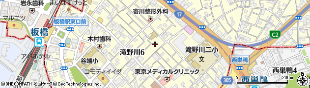 東京都北区滝野川6丁目38周辺の地図