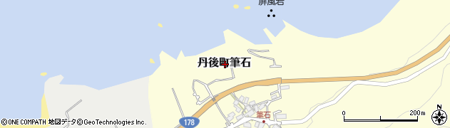 京都府京丹後市丹後町筆石周辺の地図