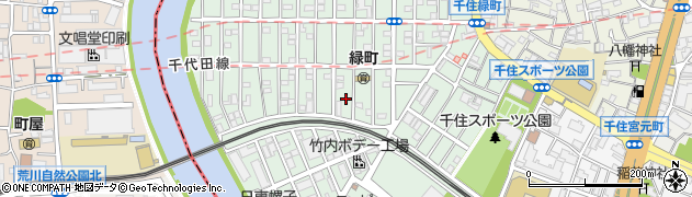 東京都足立区千住緑町周辺の地図
