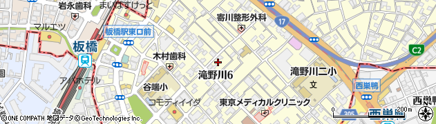 東京都北区滝野川6丁目34周辺の地図