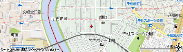 東京都足立区千住緑町2丁目周辺の地図
