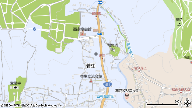 〒197-0801 東京都あきる野市菅生の地図