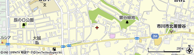 千葉県市川市曽谷周辺の地図