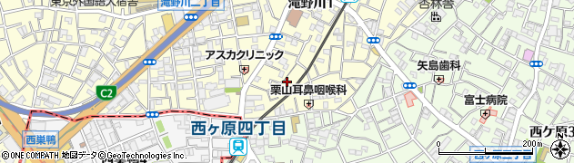 東京都北区滝野川1丁目42周辺の地図