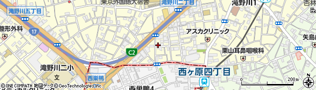 東京都北区滝野川1丁目90-5周辺の地図