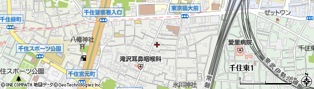東京都足立区千住仲町周辺の地図