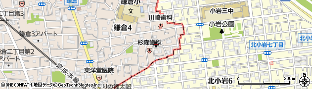 東京都葛飾区鎌倉4丁目40-1周辺の地図