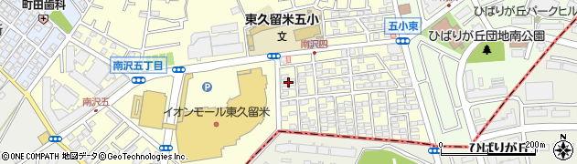 東京都東久留米市南沢5丁目4周辺の地図