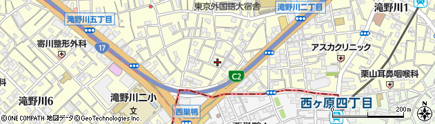 東京都北区滝野川3丁目15周辺の地図