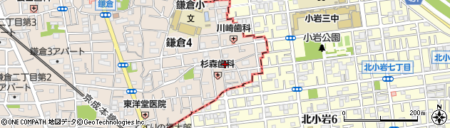 東京都葛飾区鎌倉4丁目40-2周辺の地図