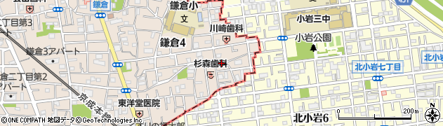東京都葛飾区鎌倉4丁目40-3周辺の地図