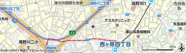 東京都北区滝野川1丁目90-15周辺の地図