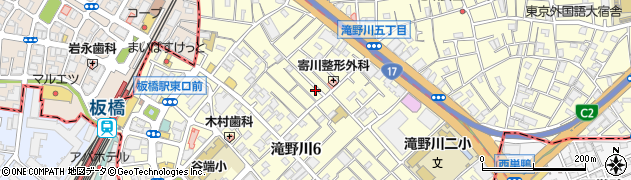 東京都北区滝野川6丁目周辺の地図