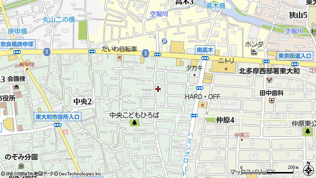 〒207-0015 東京都東大和市中央の地図