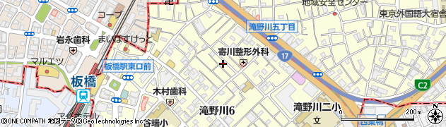 東京都北区滝野川6丁目50周辺の地図