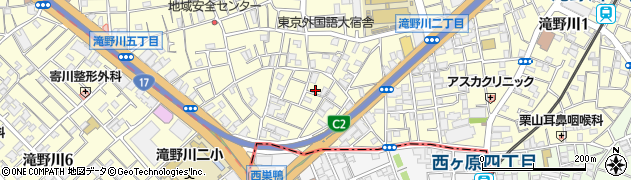 東京都北区滝野川3丁目14-2周辺の地図