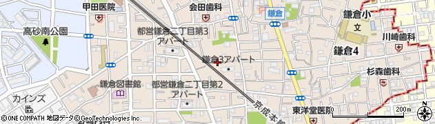 東京都葛飾区鎌倉周辺の地図