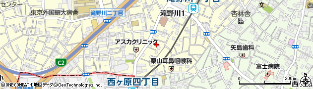 東京都北区滝野川1丁目43周辺の地図